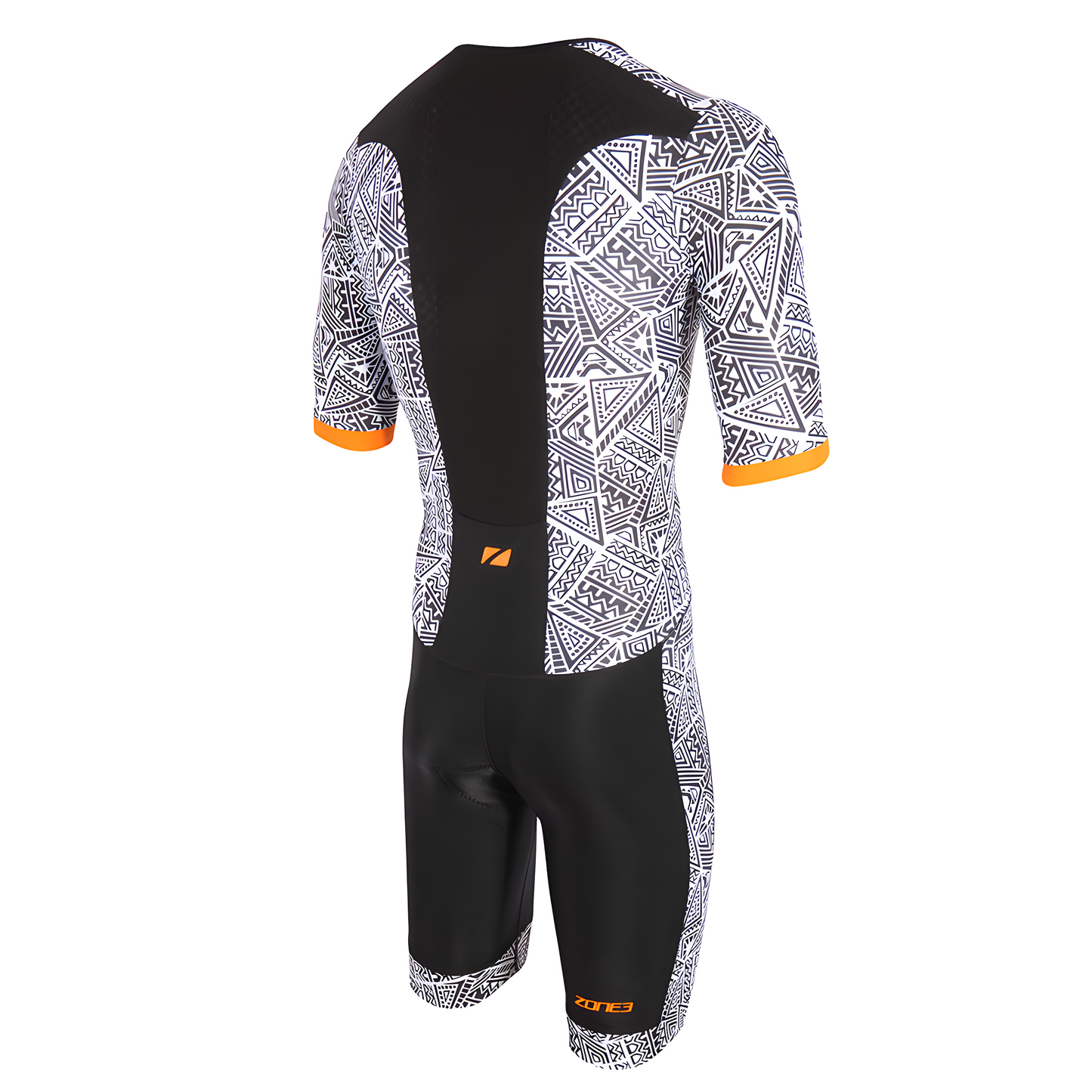 ZONE3 Men's Activate+ Full Zip Short Sleeve Trisuit (Tropical Palm / Kona Speed)