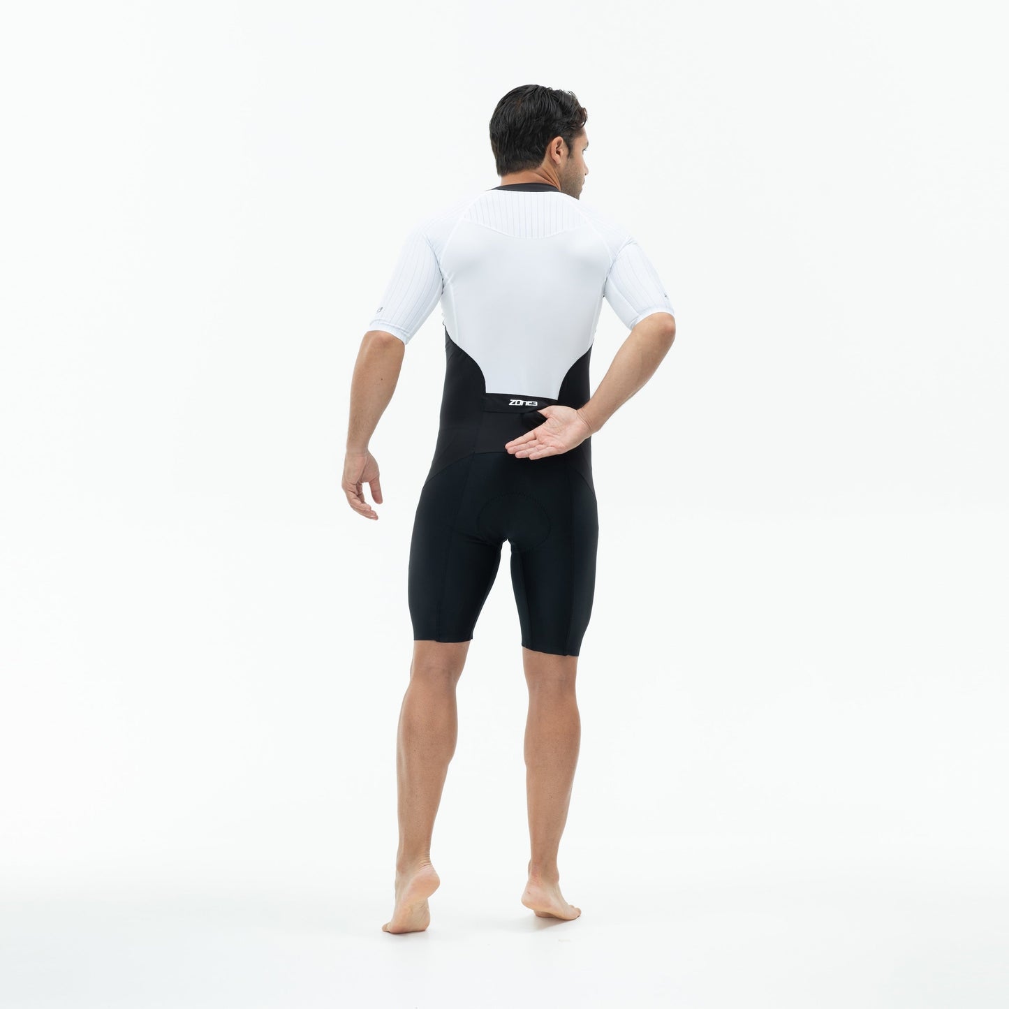 ZONE3 Men's Lava Long Distance Full Zip Short Sleeve Trisuit
