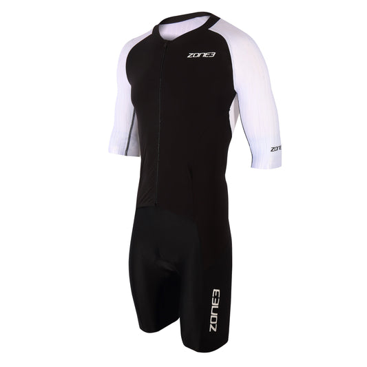 ZONE3 Men's Lava Long Distance Full Zip Short Sleeve Trisuit